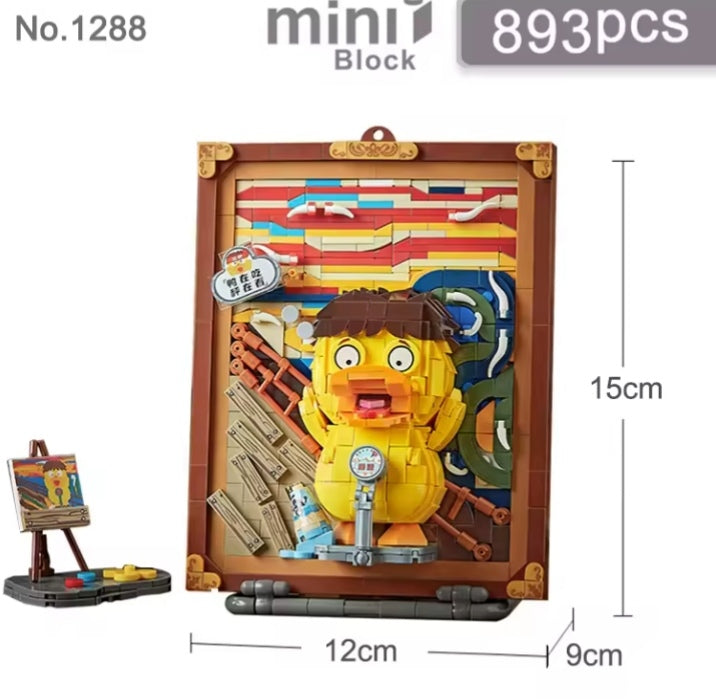 Classic Oil Painting Building Block Set Toys (no box) tys bbs
