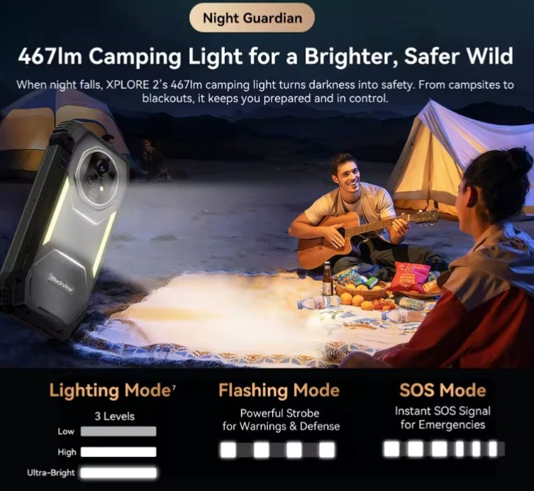 Blackview XPLORE 2 5G Rugged Smartphone 6.73inch HD Screen RAM 12GB+256GB ROM Global Version Android (Black) Smartphone + FREE TWS Airbuds200. smp