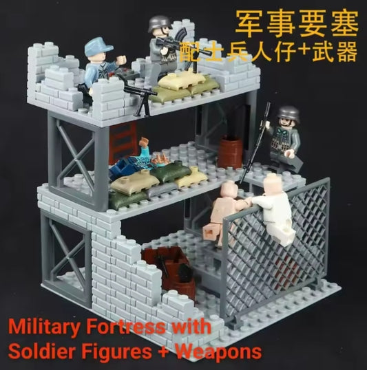 LEGO Military Base WWII Soldier Fortification Tower tys bbs