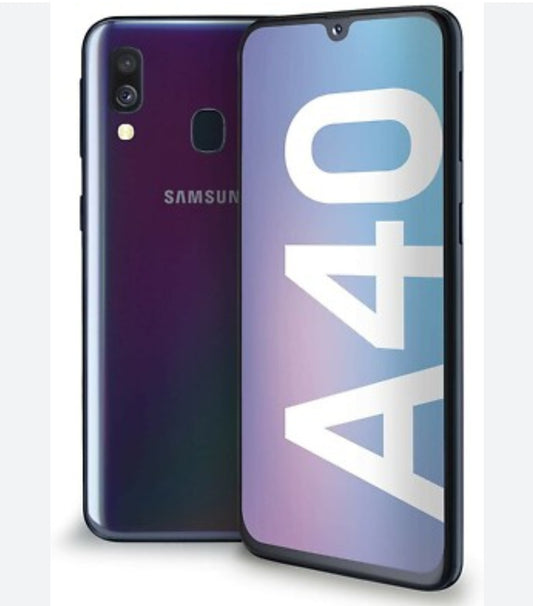 Samsung Galaxy A40 Global Version Black Smartphone Dust Water & Scratch Resistant HD Screen Super/Fast Charging Smartphone. smp