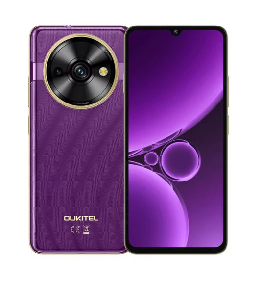 OUKITEL C59 PRO Waterproof Smartphone Global Version HD Screen Super/Fast Charging Android 15 (Purple) Smartphone smp