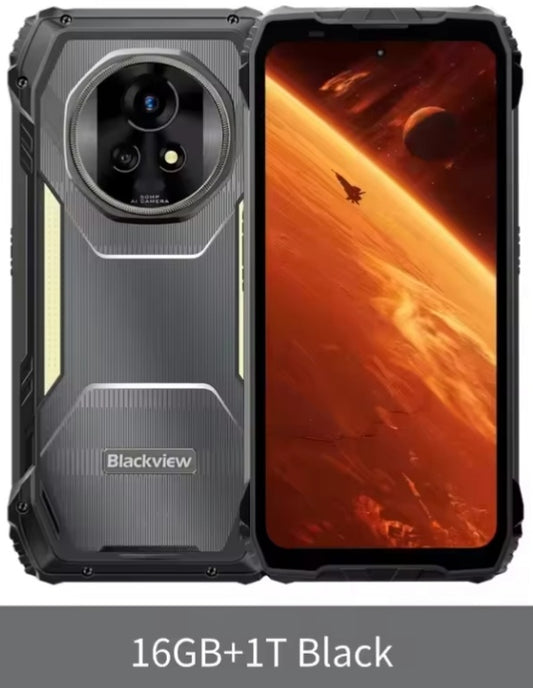 Blackview XPLORE 2 Rugged 5G Android 15 Smartphone 6.73inch HD Screen RAM 16GB+1TB ROM (Black) Global Version Smartphone + FREE Bluetooth Earphones/US Plug/FREE Gift/All Accessories. smp