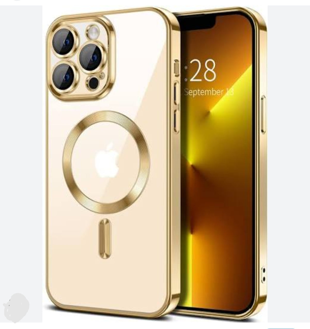 Apple iPhone 13 Pro Smartphone Facial Recognition Function Dust Water & Scratch Resistant HD Screen Super/Fast Charging (Simple Set 256GB ROM) (Gold) Smartphone smp