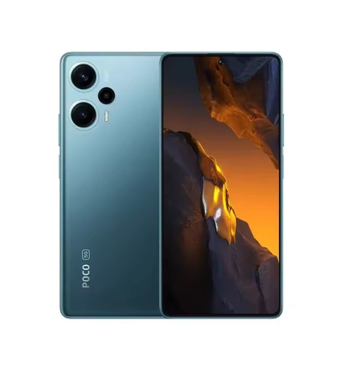 Xiaomi Poco F5 5G Global Version Blue Smartphone Facial Recognition & Fingerprint Unlock Function Dust Water & Scratch Resistant HD Screen Super/Fast Charging (RAM 12GB+512GB ROM) Smartphone. smp