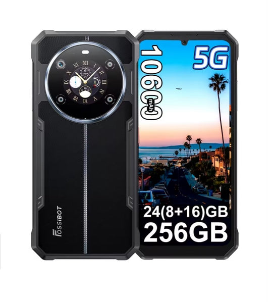 FOSSIBOT F109 5G Rugged Global Version Smartphone Facial Recognition & Fingerprint Unlock Function Dust Water & Scratch Resistant HD Screen Super/Fast Charging Smartphone smp