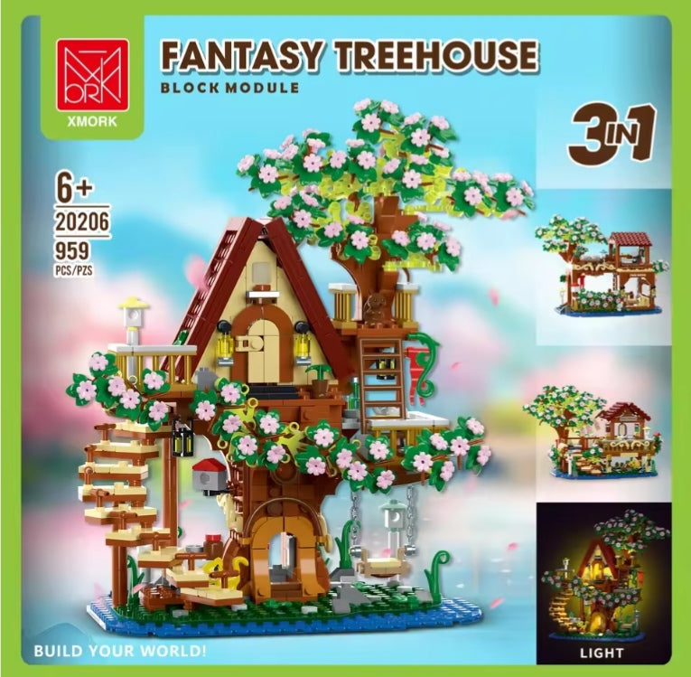 Children's Fantasy Treehouse Building Blocks Set Toys (without box) tys bbs
