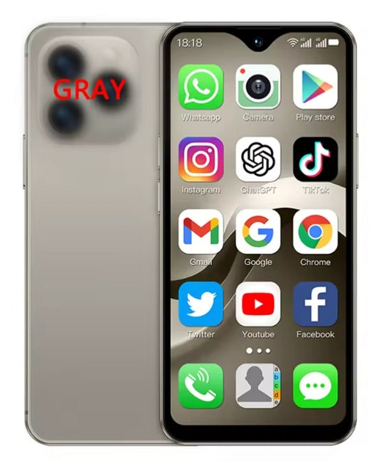 SOYES F9 Max 4G LTE Mini Smartphone 4.3inch Screen RAM 4GB+64GB ROM Android 12 (Gray) Smartphone smp