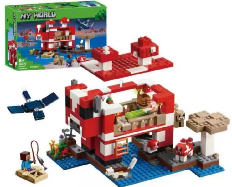 Foldable Mushroom Farmhouse Building Blocks Set Toys tys bbs