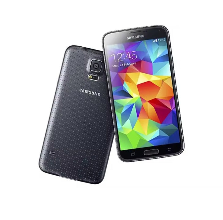 Samsung Galaxy S5 Global Version Black Smartphone Dust Water & Scratch Resistant HD Screen Super/Fast Charging Smartphone. smp