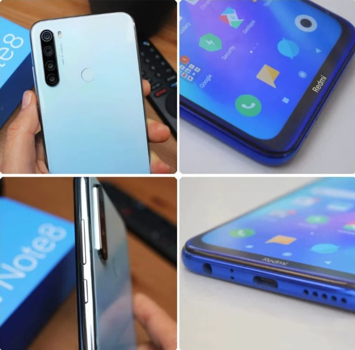 Xiaomi Redmi Note 8/Note 8 Pro Global Version White Smartphone Facial Recognition & Fingerprint Unlock Function Dust Water & Scratch Resistant HD Screen Super/Fast Charging (RAM 4GB+64GB ROM) Smartphone + FREE Gift. smp
