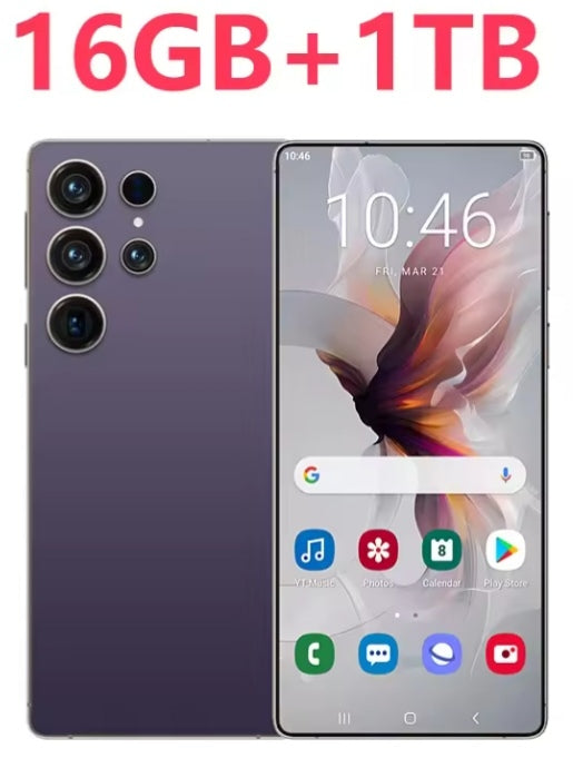 2025 S26 Ultra 7.3inch HD 4G 5G Android 16GB+1T (Purple) Smartphone smp