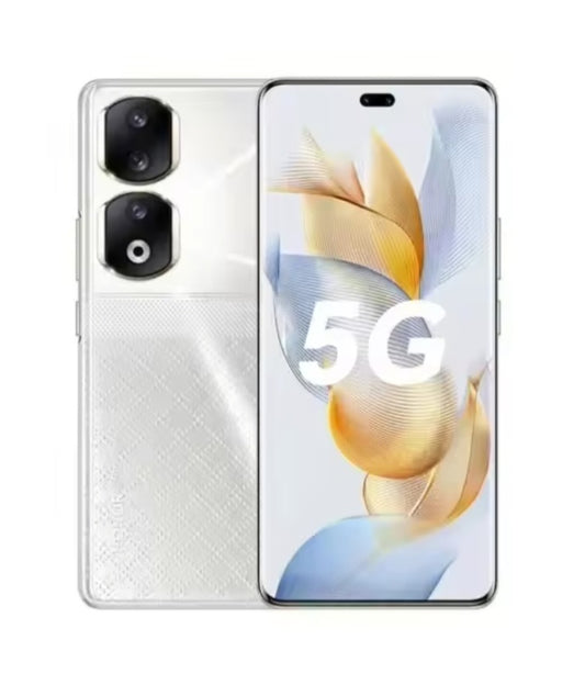 Honor 90 Pro 5G Chinese Version Silver Smartphone Facial Recognition & Fingerprint Unlock Function Dust Water & Scratch Resistant HD Screen Super/Fast Charging (RAM 12GB+256GB ROM) Smartphone. smp
