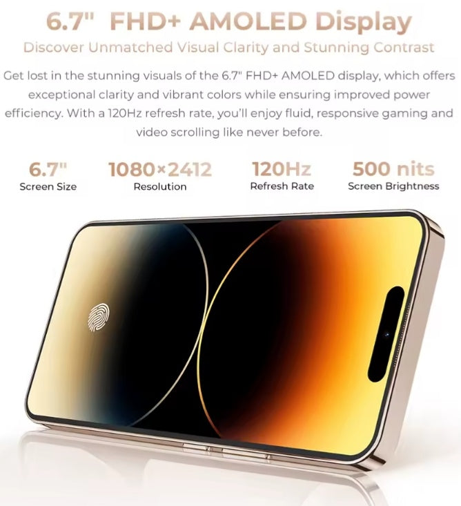 OUKITEL P1 Pro 4G Waterproof Smartphone Global Version HD Screen Super/Fast Charging Android 15 (Orange) Smartphone smp