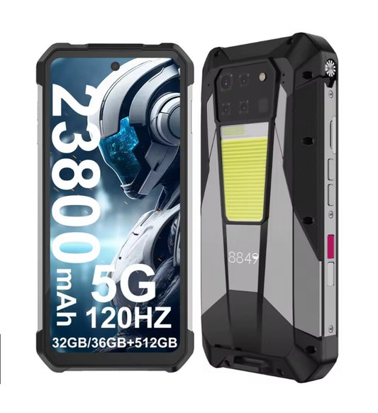 Tank 3 Pro 5G Rugged Global Version Smartphone Facial Recognition & Fingerprint Unlock Function Dust Water & Scratch Resistant HD Screen Super/Fast Charging (RAM 16GB+512GB ROM) Smartphone + FREE Earphones + FREE Case etc. smp