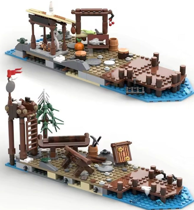 Medieval Viking Village Building Blocks Set Toys tys bbs