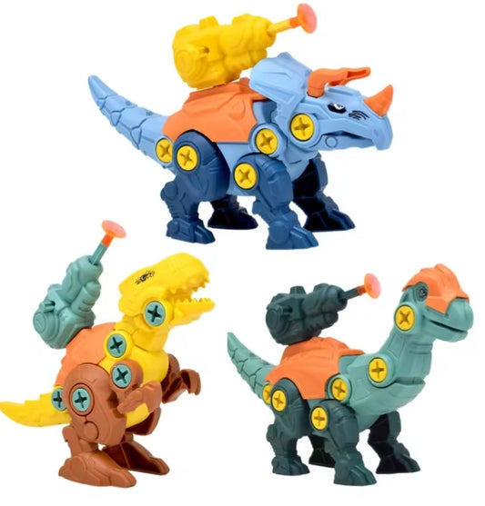 Children's Educational 3pcs DIY Dinosaur Screwing Building Blocks Set Toys tys bbs