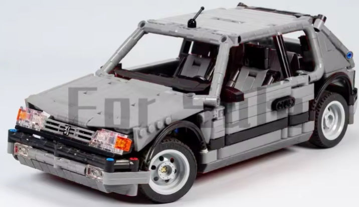 Light Grey Peugeot 205 GTI Edition Building Blocks Set Toys tys bbs crs