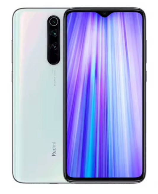 Xiaomi Redmi Note 8/Note 8 Pro Global Version White Smartphone Facial Recognition & Fingerprint Unlock Function Dust Water & Scratch Resistant HD Screen Super/Fast Charging (RAM 6GB+128GB ROM) Smartphone + FREE Gift. smp