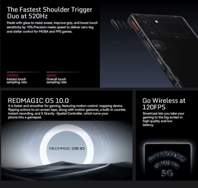 Redmagic 11 Pro Global Version Smartphone Dust Water & Scratch Resistant HD Screen Super/Fast Charging Smartphone. smp