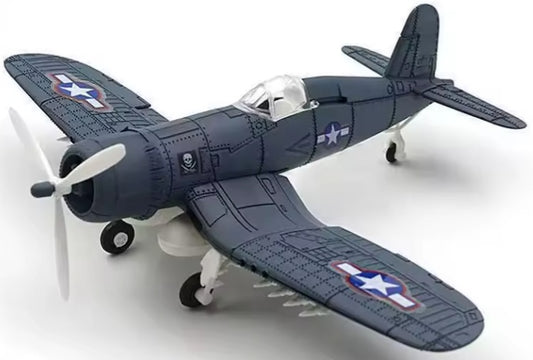 Dark Blue Military Fighter Aeroplane Building Blocks Set Toys tys bbs