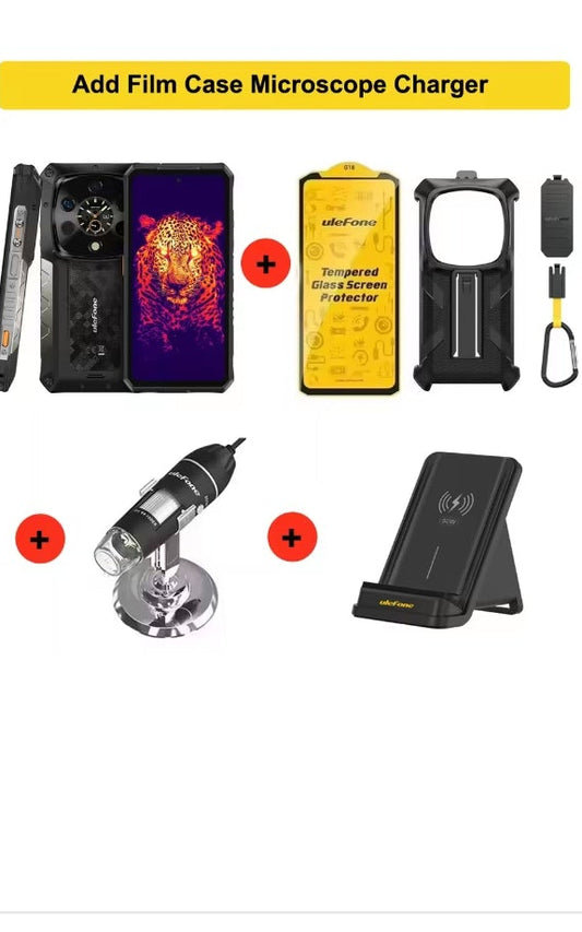 Ulefone Armor 28 Ultra 5G AI Rugged Global Version Smartphone Facial Recognition & Fingerprint Unlock Function Dust Water & Scratch Resistant HD Screen Super/Fast Charging Smartphone + FREE Film Case Endoscope Microscope Charger.smp