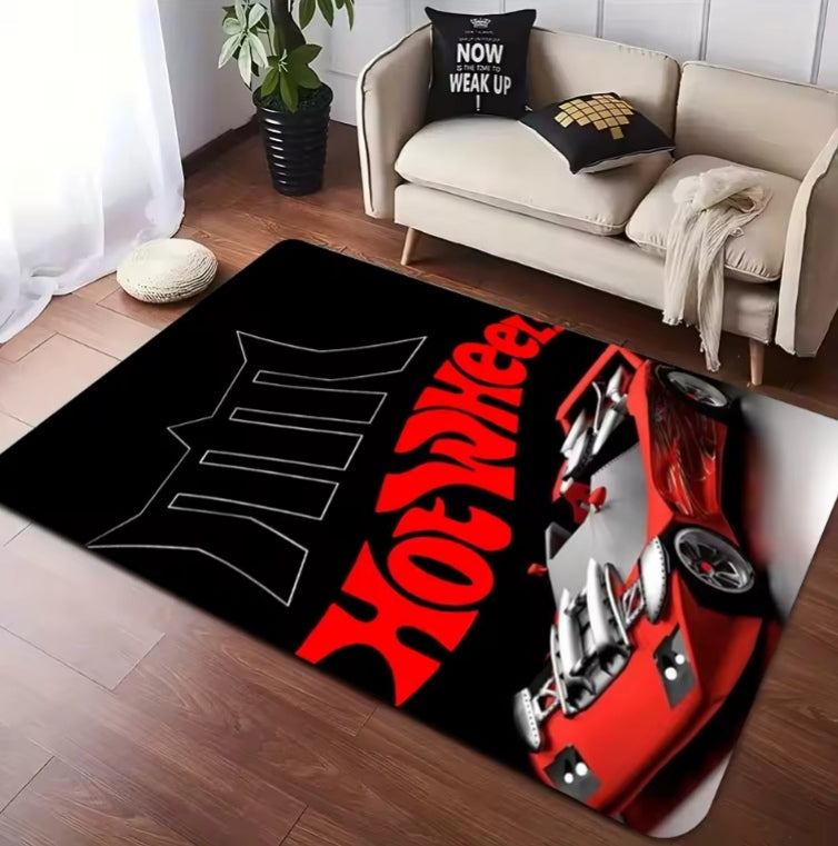 Hot Wheels Themed Bedroom, Living Room, Play Area, Yoga Rug (600mmx900mm) tys