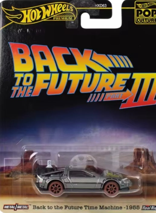 Original Hot Wheels Premium Car Pop Culture Back To The Future Time Machine Ford Super De Luxe Toy Car tys crs