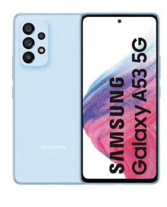 Samsung Galaxy A53 5G US Version Smartphone Facial Recognition & Fingerprint Unlock Function Dust Water & Scratch Resistant HD Screen Super/Fast Charging Blue Smartphone smp