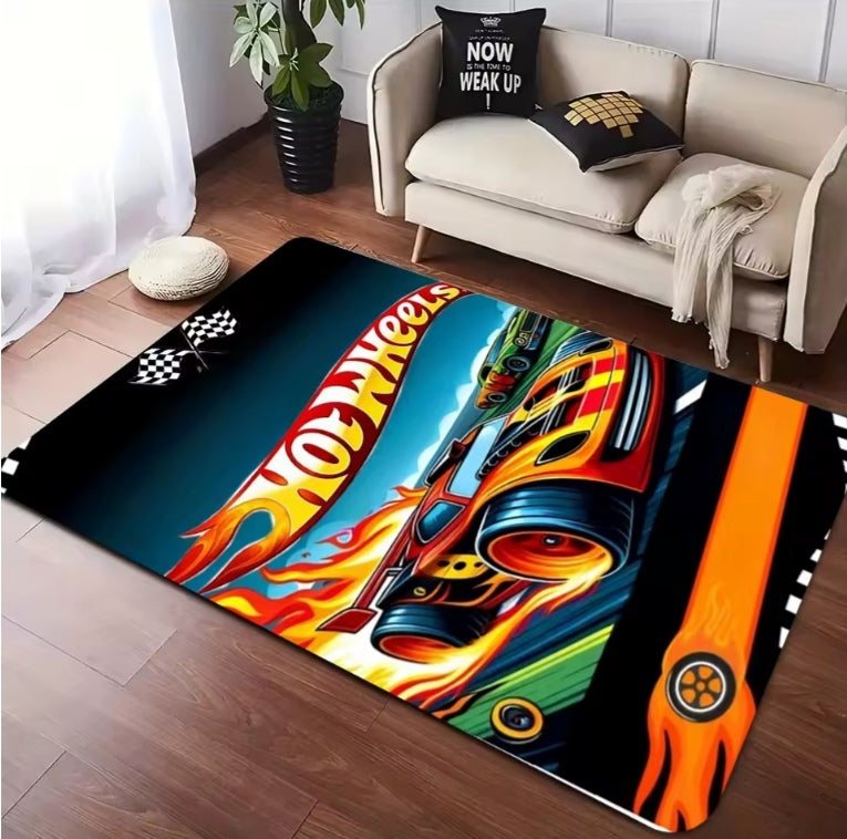 Hot Wheels Toy Car Themed Bedroom, Living Room, Play Mat, Area Rug (400mmx600mm) tys