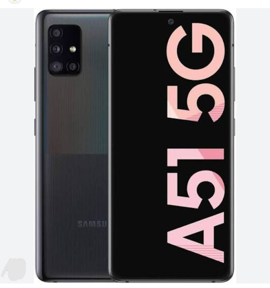 Samsung Galaxy A51 5G US Version Smartphone Facial Recognition & Fingerprint Unlock Function Dust Water & Scratch Resistant HD Screen Super/Fast Charging (Model: A516U) Full Set Black Smartphone smp