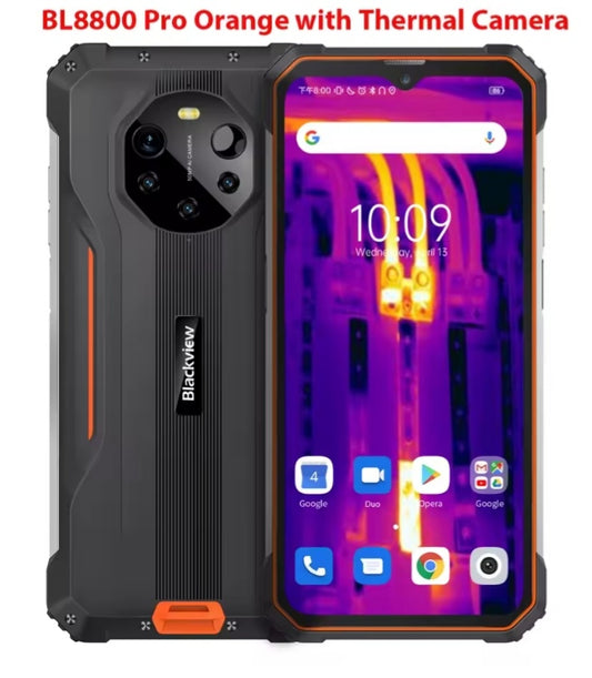 Blackview BL8800 Pro 5G Rugged Waterproof Smartphone Thermal Imaging Backed By FLIR (Orange) Standard Version Smartphone smp