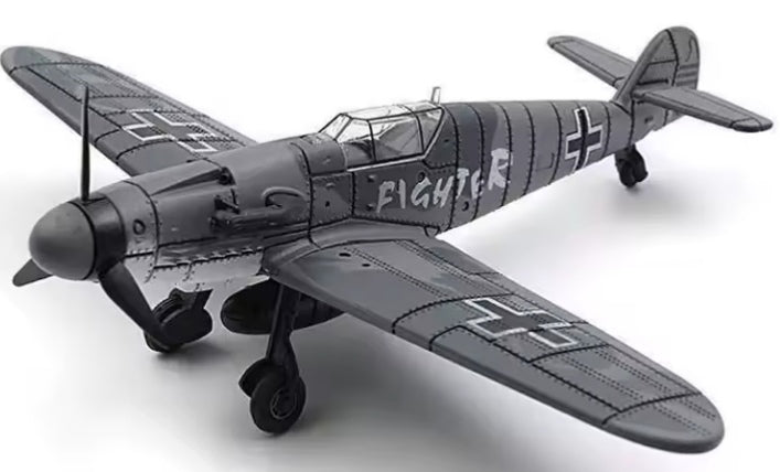 Grey Military Fighter Aeroplane Building Blocks Set Toys tys bbs