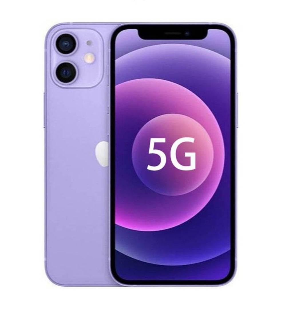 Apple iPhone 12 Mini Smartphone Facial Recognition Function Dust Water & Scratch Resistant HD Screen Super/Fast Charging (256GB ROM) (Purple) Smartphone smp