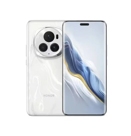 Honor Magic 6 Pro 5G Chinese Version White Smartphone Facial Recognition & Fingerprint Unlock Function Dust Water & Scratch Resistant HD Screen Super/Fast Charging (RAM 12GB+256GB ROM) Smartphone. smp