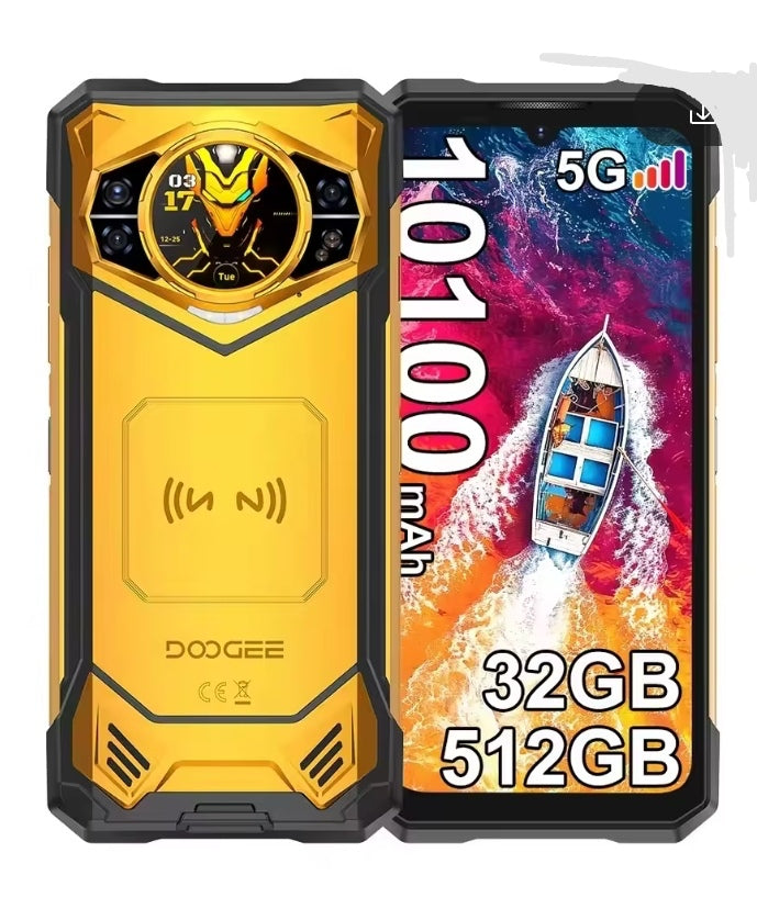 DOOGEE S200 X Rugged Waterproof Smartphone Global Version HD Screen Super/Fast Charging (Yellow) Smartphone smp