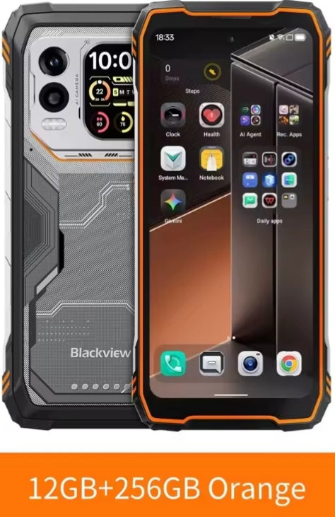 Blackview XPLORE 1 Pro Rugged 5G Android 15 Smartphone Backed By FLIR 6.78inch 2.4K HD Screen RAM 12GB+256GB ROM (Orange) Global Version Smartphone smp