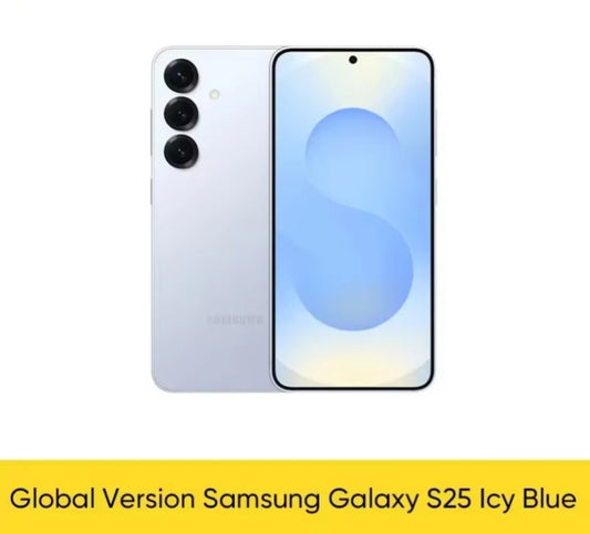 Samsung Galaxy S25 AI Global Version Smartphone Facial Recognition Function Fingerprint Unlock Function Dustproof Water Resistant (Icy Blue) Smartphone smp