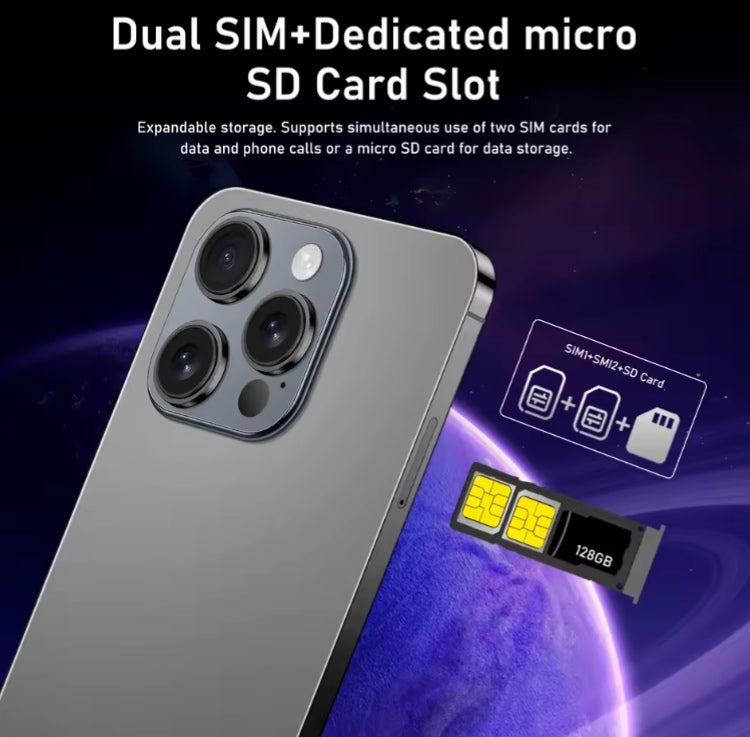 XS 16 Pro+ 22GB+2TB 7.3inch HD 4G 5G Android (White) Smartphone smp