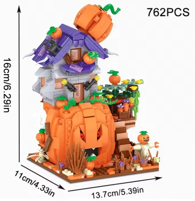 Children's Pumpkin House Educational Building Blocks Set Toys (with box) tys edc bbs