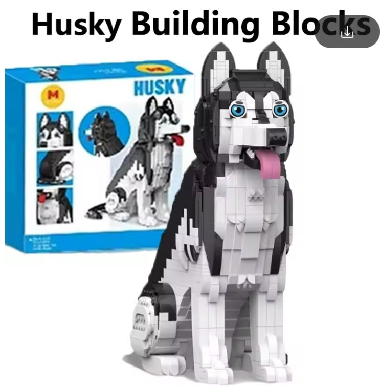 Educational Children's Husky Building Blocks Set Toys (with box) tys bbs