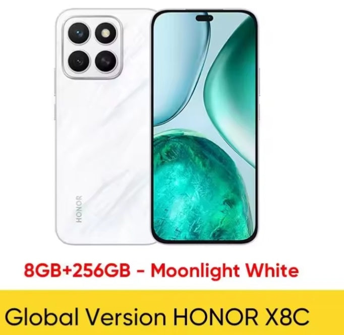 Honor X8C Global Version Waterproof Smartphone Snapdragon 685 Screen 6.7inch RAM 8GB+256GB ROM SuperCharge (White) Smartphone smp