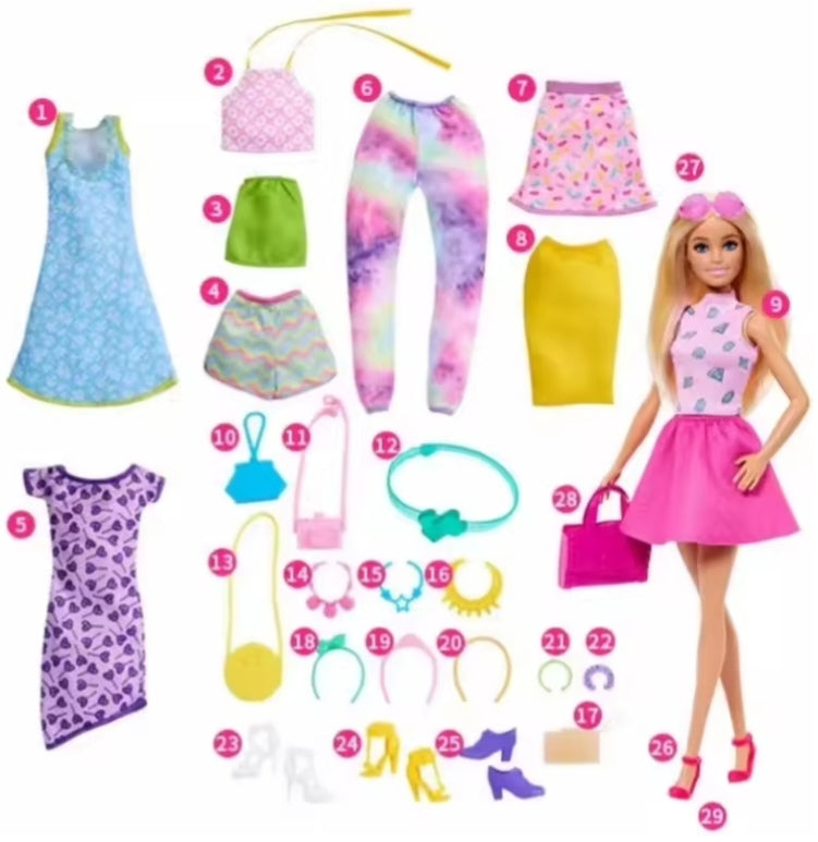 Barbie Doll Fashion Mix & Match Wardrobe Styling dll tys