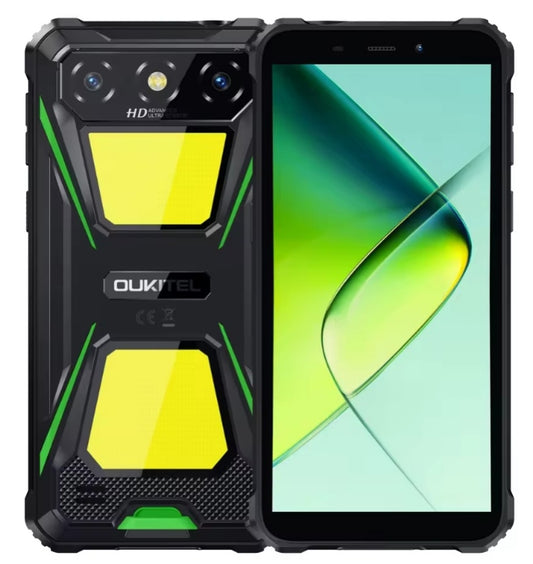 OUKITEL G5 Rugged Smartphone 6inch HD Screen RAM 16GB+128GB ROM With Camping Lights Global Version (Green) Smartphone smp
