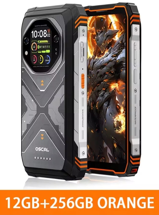 Blackview OSCAL TANK 1: 6.78inch HD Screen 5G Global Version Android 12GB+256 (Orange) Smartphone smp