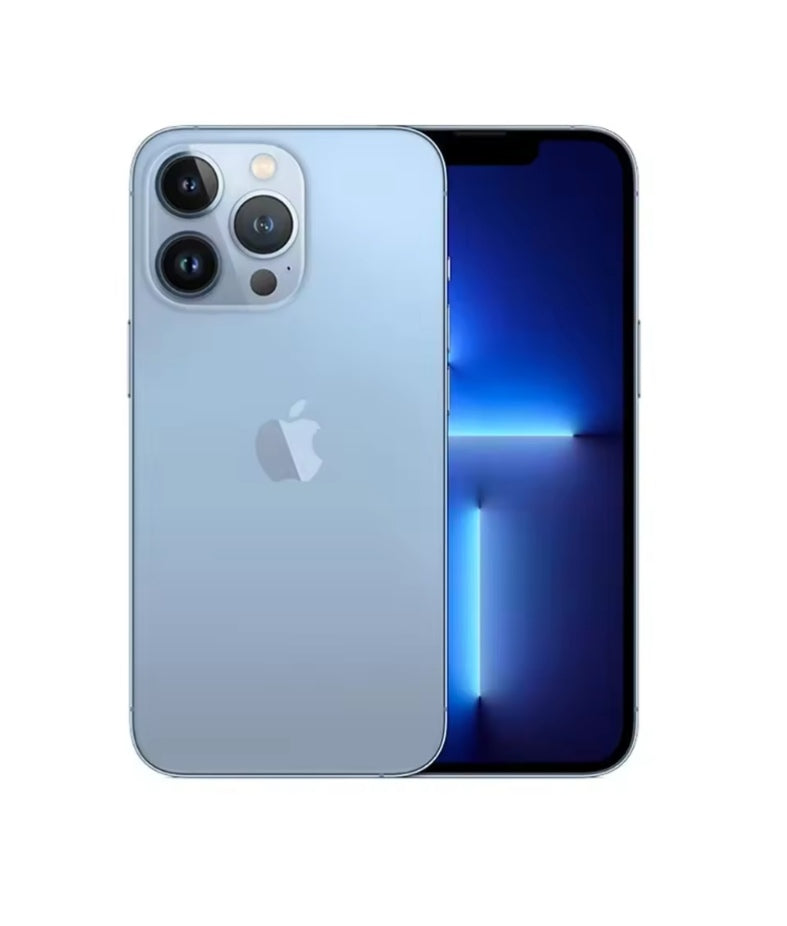 Apple iPhone 13 Pro Smartphone Facial Recognition Function Dust Water & Scratch Resistant HD Screen Super/Fast Charging (Simple Set 256GB ROM) (Blue) Smartphone smp