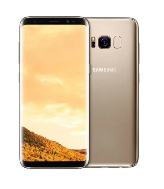Samsung Galaxy S8 4G LTE Global Version Smartphone Facial Recognition & Fingerprint Unlock Function Dust Water & Scratch Resistant HD Screen Super/Fast Charging (Model: G950F) Full Set (Gold) Smartphone smp