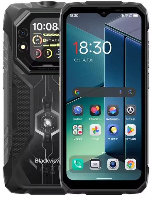 Blackview ROCK 1: 6.56inch HD Screen RAM 8GB+256GB ROM 4G Android 16 Rugged Smartphone + FREE BT Earphones. smp