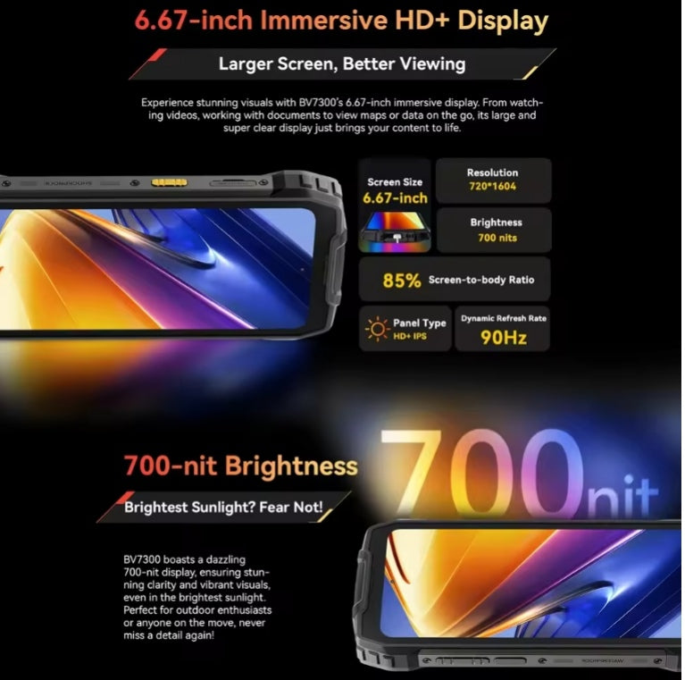 Blackview BV7300 Android 18GB+256GB (Black) Smartphone smp