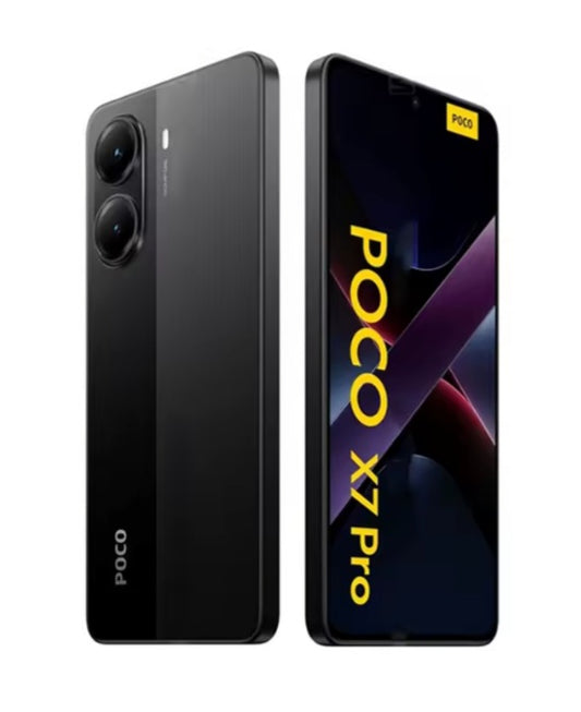 Xiaomi Poco X7 Pro 5G Global Version Black Smartphone Facial Recognition & Fingerprint Unlock Function Dust Water & Scratch Resistant HD Screen Super/Fast Charging Smartphone (RAM 12GB+256GB ROM). smp
