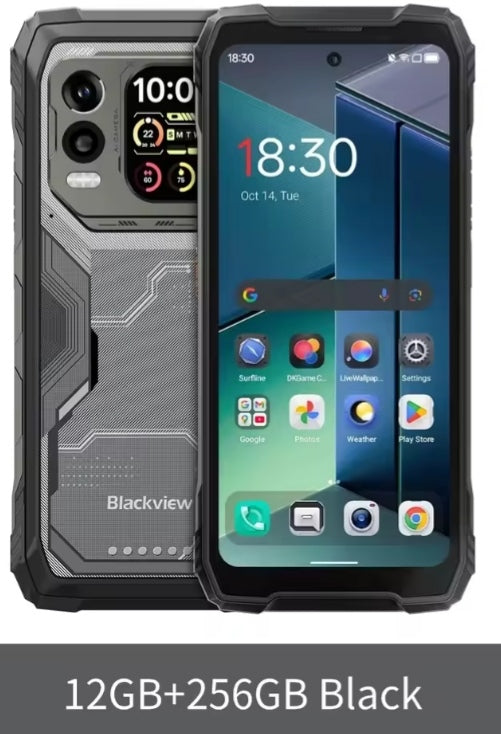 Blackview XPLORE 1 Pro Rugged 5G Android 15 Smartphone Thermal Imaging Backed By FLIR 6.78inch 2.4K HD Screen RAM 12GB+256GB ROM Global Version (Black) Smartphone smp